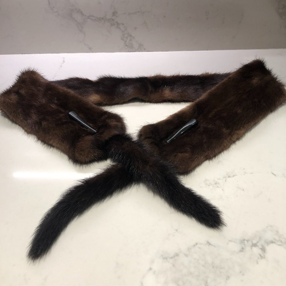 Brown Mink Scarf